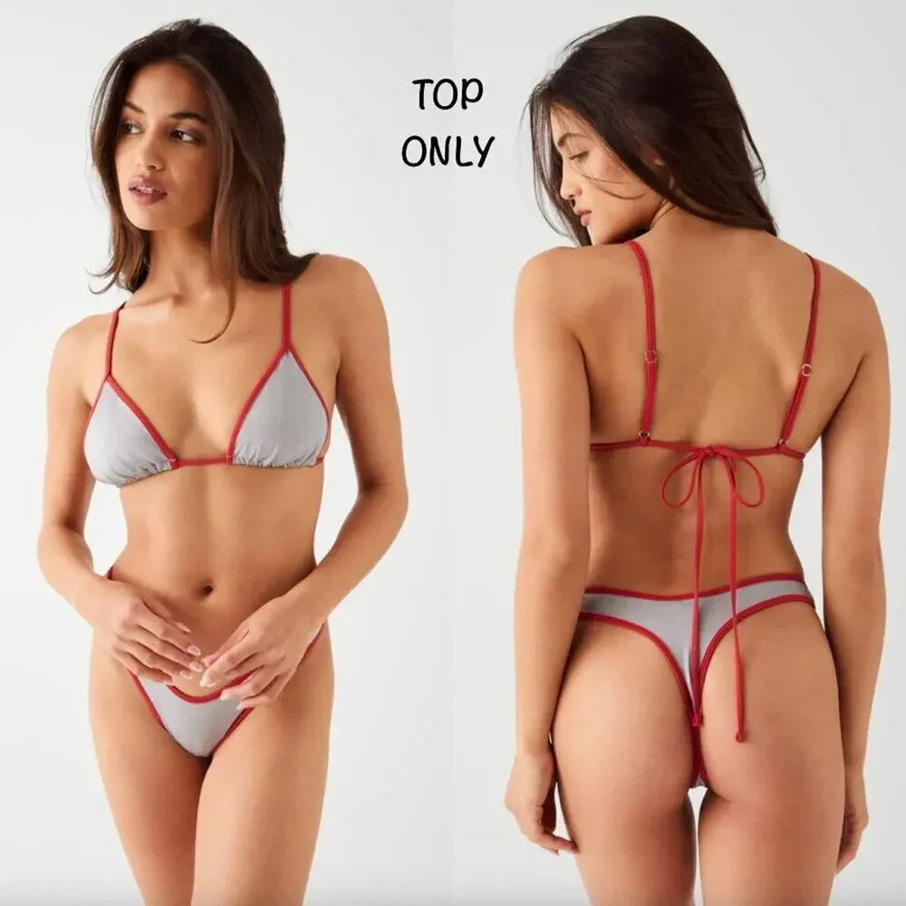 Frankie’s Bikinis Lumia Triangle Bralette Bikini Top - Cherry Mint - XL - NIP